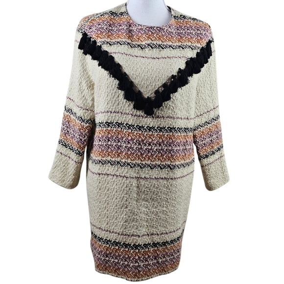 ZARA Boucle Nubby Tassel Sweater Dress in S - Picture 1 of 7